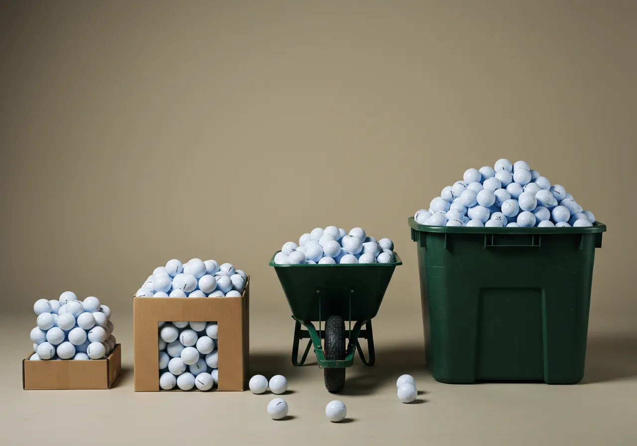 How Many Golf Balls Fit In A School Bus 6 How Golf Ball Estimation Changes with Bigger Containers and Different Objects