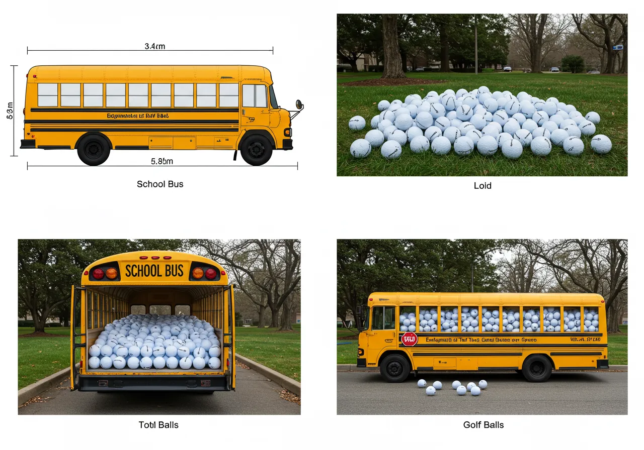 How Many Golf Balls Fit In A School Bus 5 Step-by-Step Math to Estimate Golf Ball Count in a School Bus