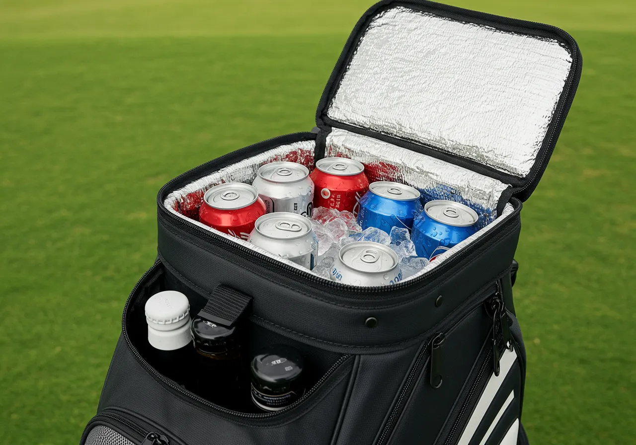 TaylorMade Supreme Cart Bag Review: Is It Worth The Hype In 2025 4 Insulated Cooler Pocket Keeps Drinks Cold During the Round in The Golf Bag