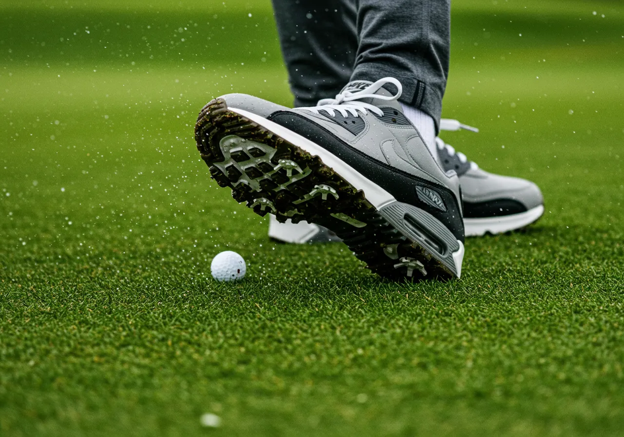 How Well Does the Nike Air Max 90 G Perform in Wet or Dewy Conditions on the Course