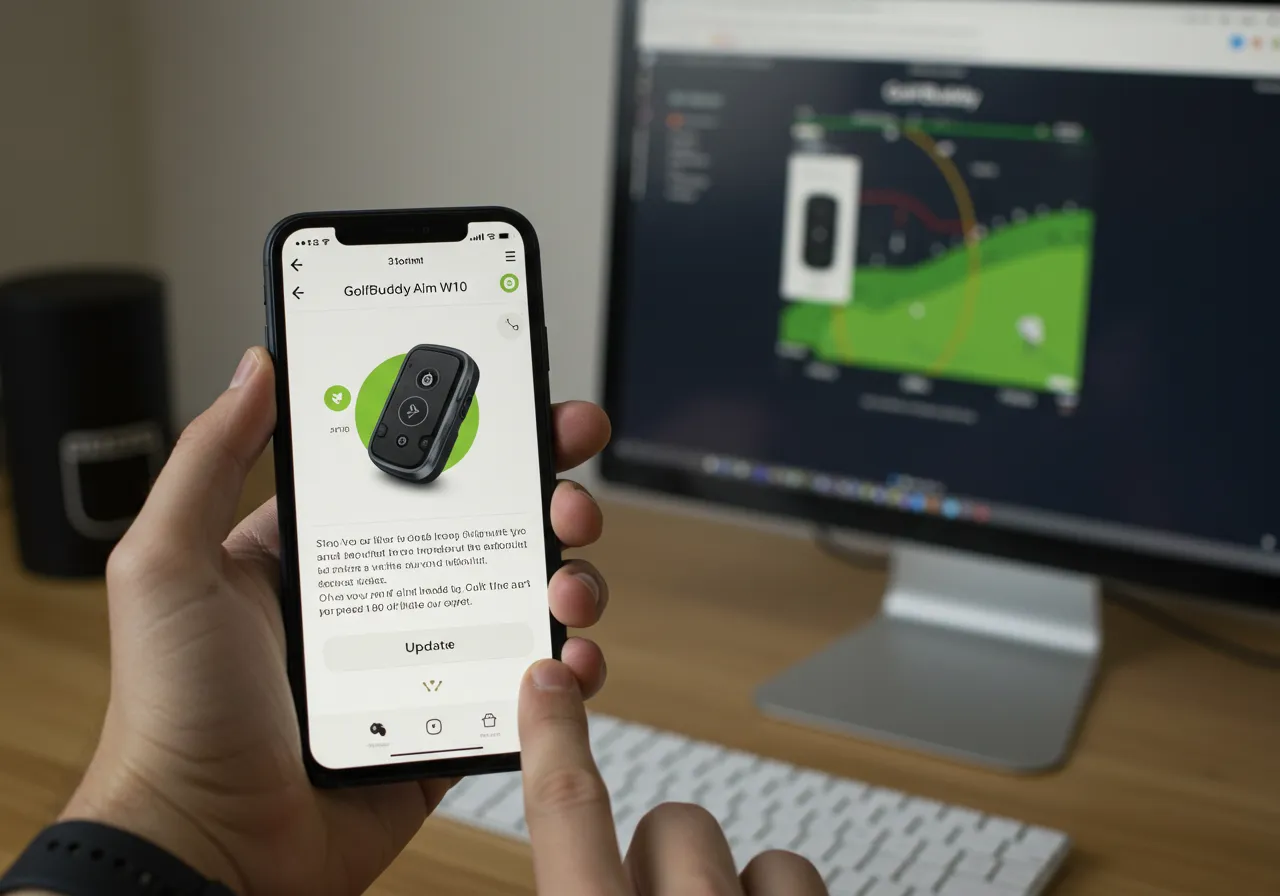 How to Update the GolfBuddy Aim W10 Using the App or Computer