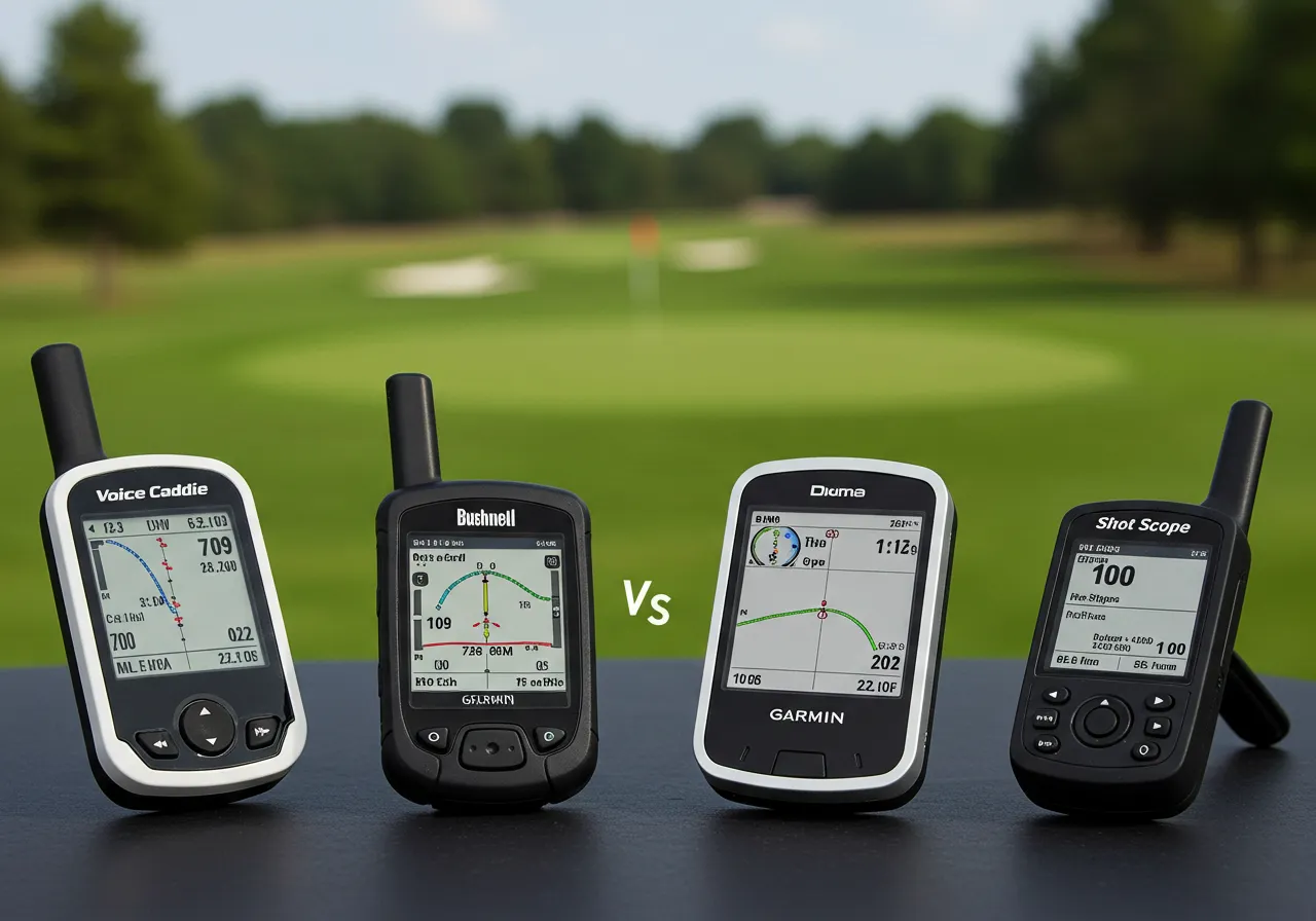 Voice Caddie A2 vs Garmin S42, Bushnell iON Elite, and Shot Scope X5